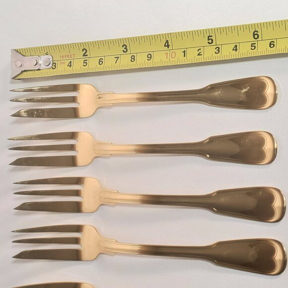Vintage WMF Gold-Plated Dessert Forks – Elegant German Tableware (Set 6) - Picture 3 of 10